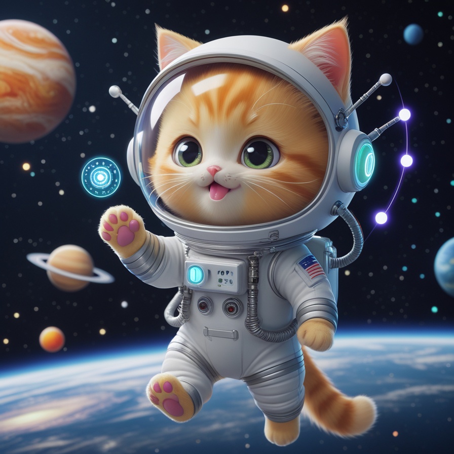 CAT SI drifting in zero-G deep space